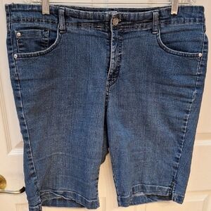 JMS Blue Stretch Denim Shorts Size 18W